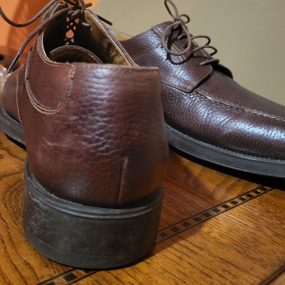 Santoni Brown Leather Oxford Shoe Men's Size 8.5 Made In Italy - Picture 12 of 15